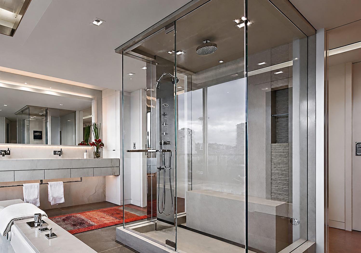 Vách tắm kính cường lực